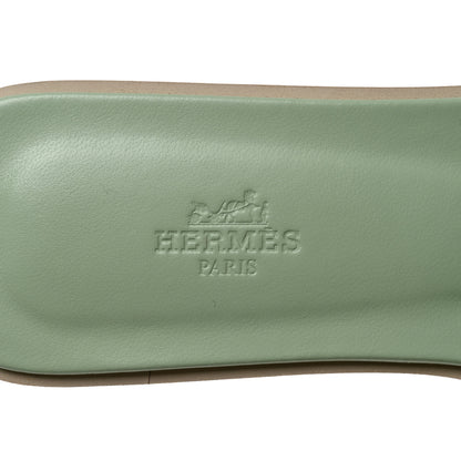 Hermes Epsom Oran Sandals 40 Vert Jade 7 of 9