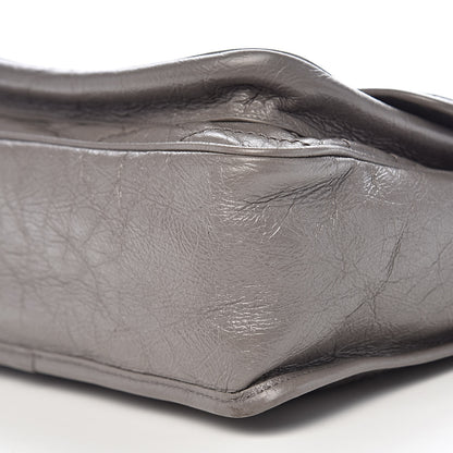 Saint Laurent Crinkled Calfskin Matelasse Monogram Medium Niki Chain Satchel Fog 9 of 10