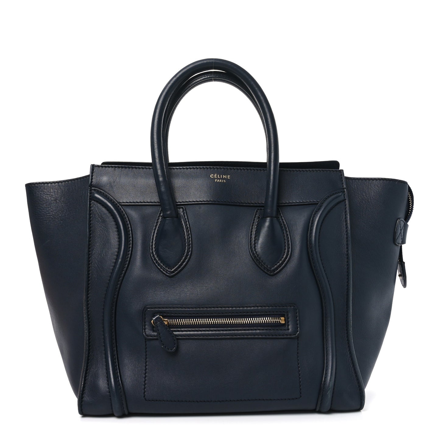 Smooth Calfskin Mini Luggage Navy Blue