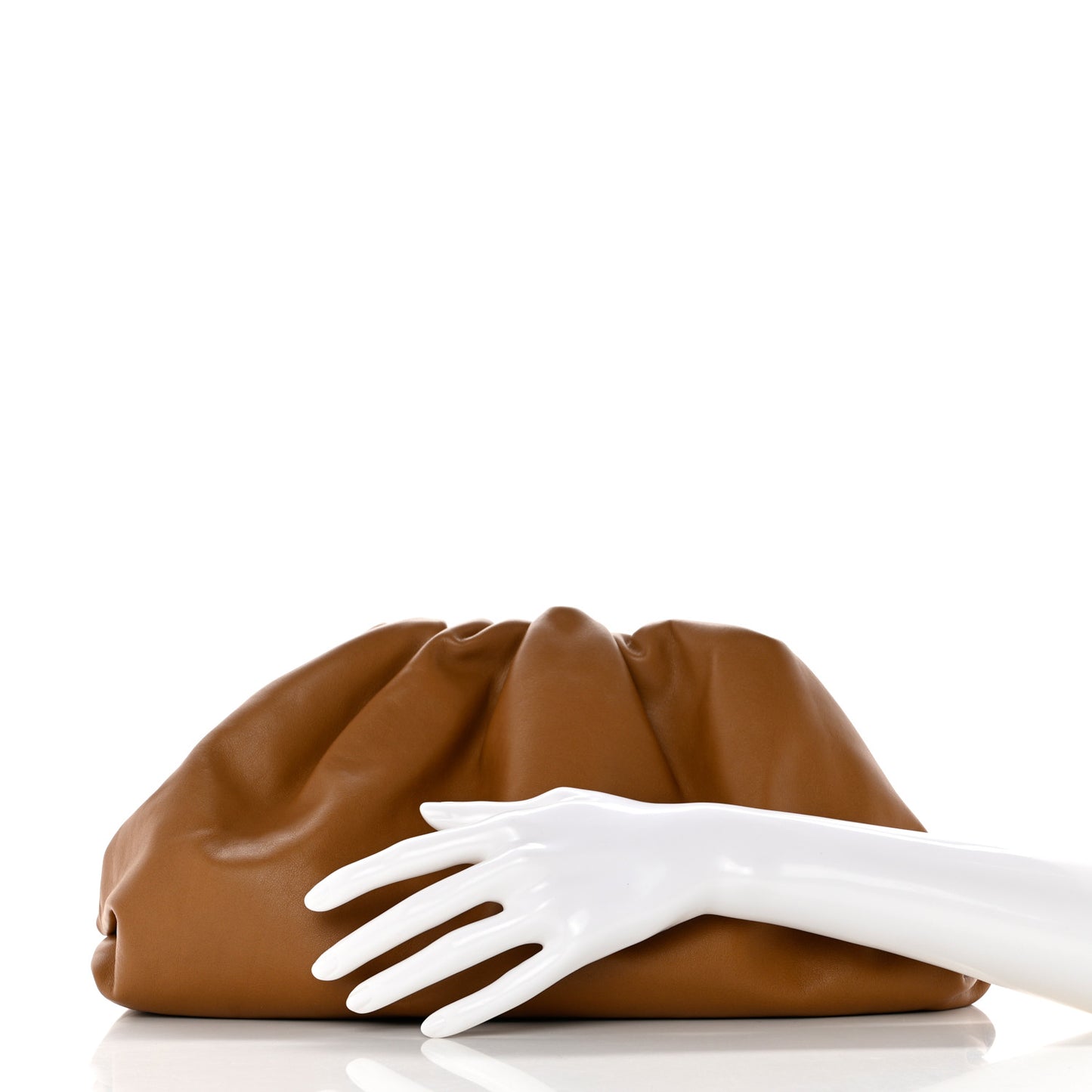 Smooth Butter Calf The Pouch Oversized Clutch Cammello