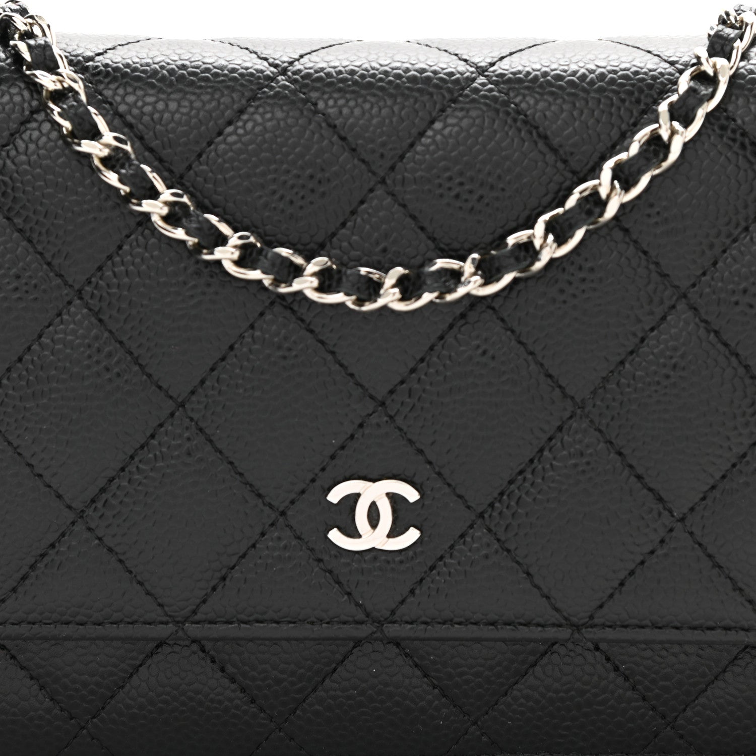 Chanel Caviar Quilted Wallet On Chain WOC Black 9 of 10
