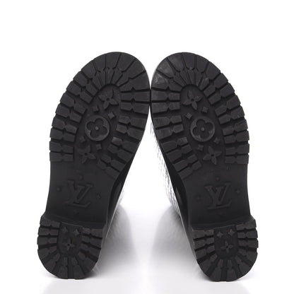 Louis Vuitton Rubber Embossed Monogram Splash Rain Boots 36 Black 5 of 9