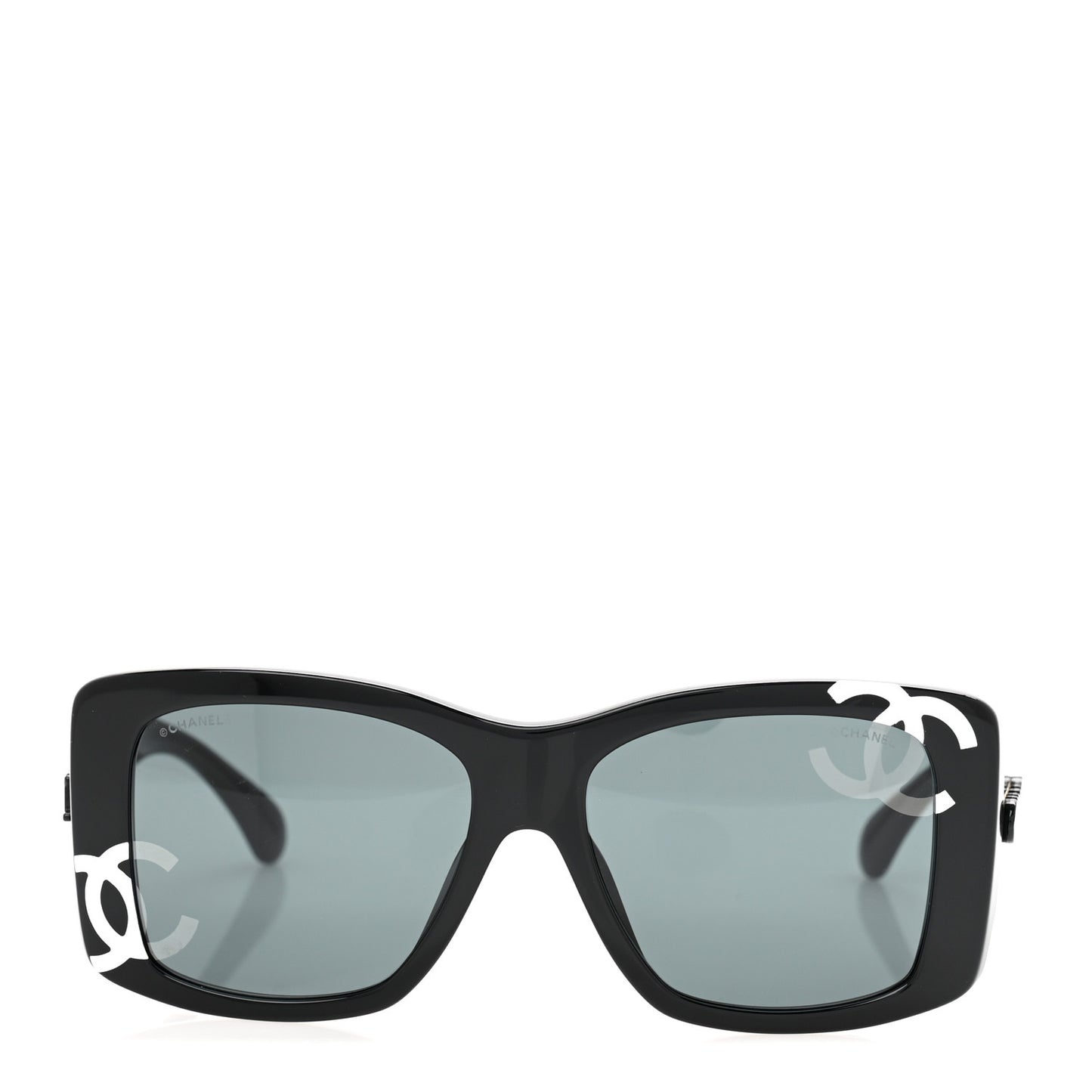 Acetate CC Logo Square Sunglasses 71472A Black