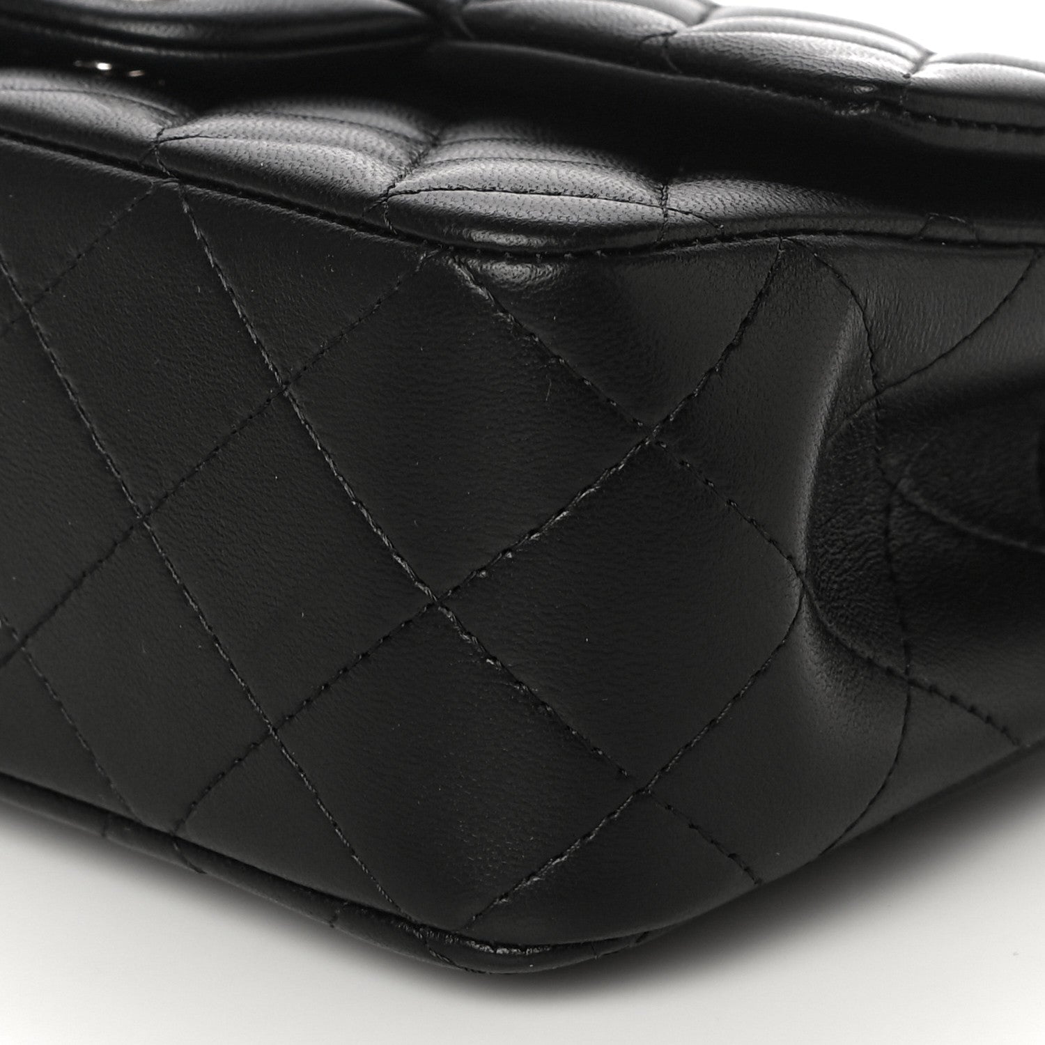 Chanel Lambskin Quilted Mini Top Handle Rectangular Flap Black 9 of 11