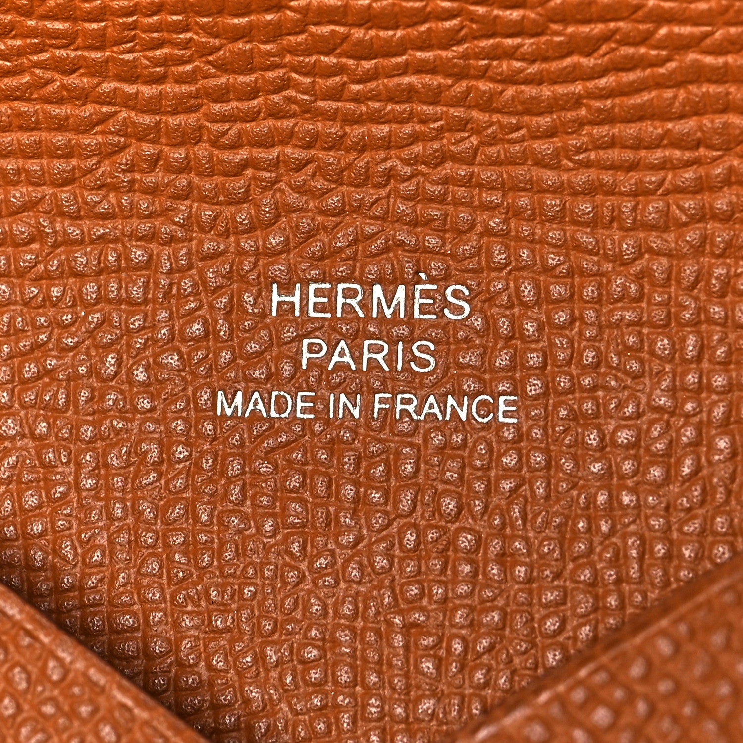 Hermes Epsom Calvi Card Case Caramel 6 of 8