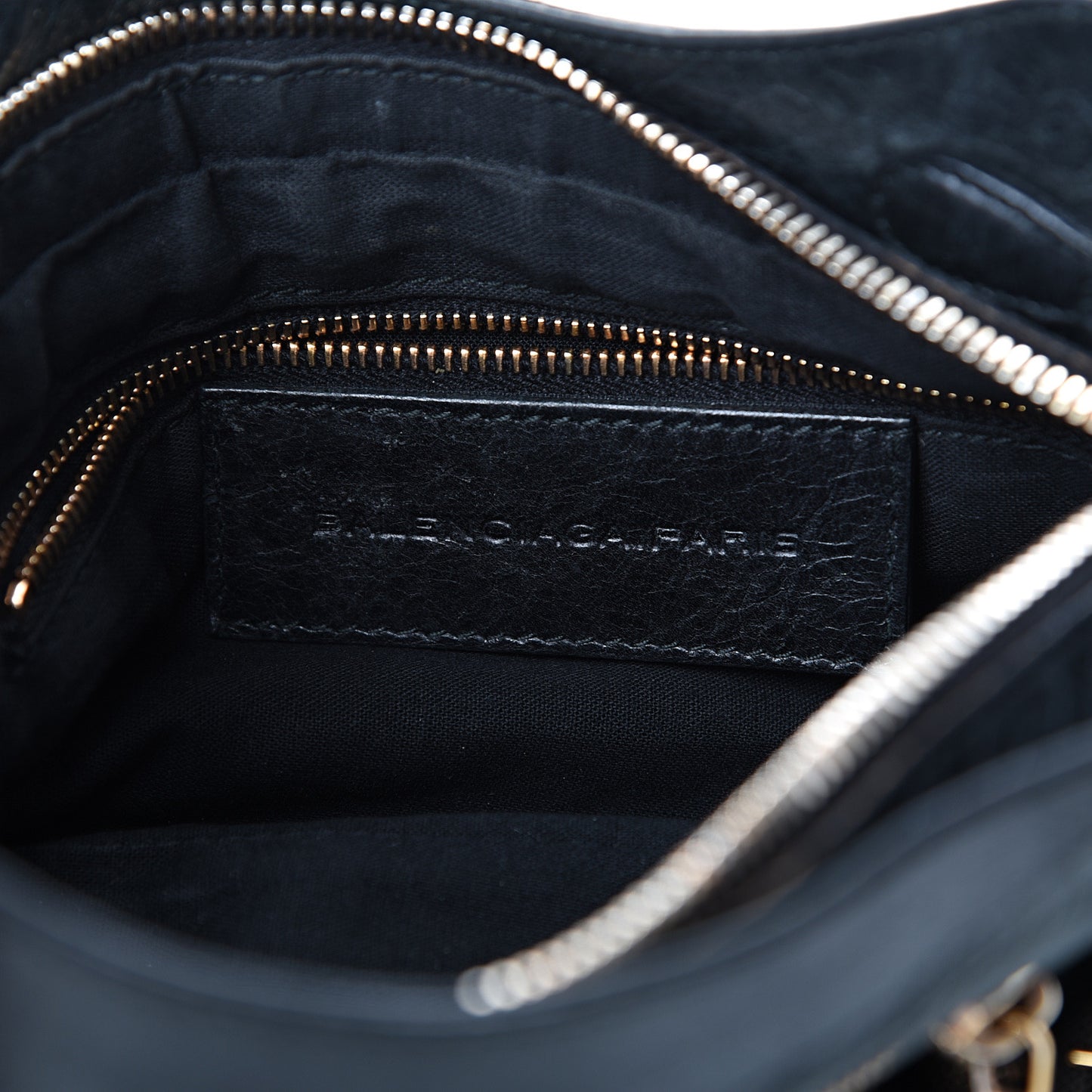 Agneau Giant 12 Rose Gold Hardware Hip Black