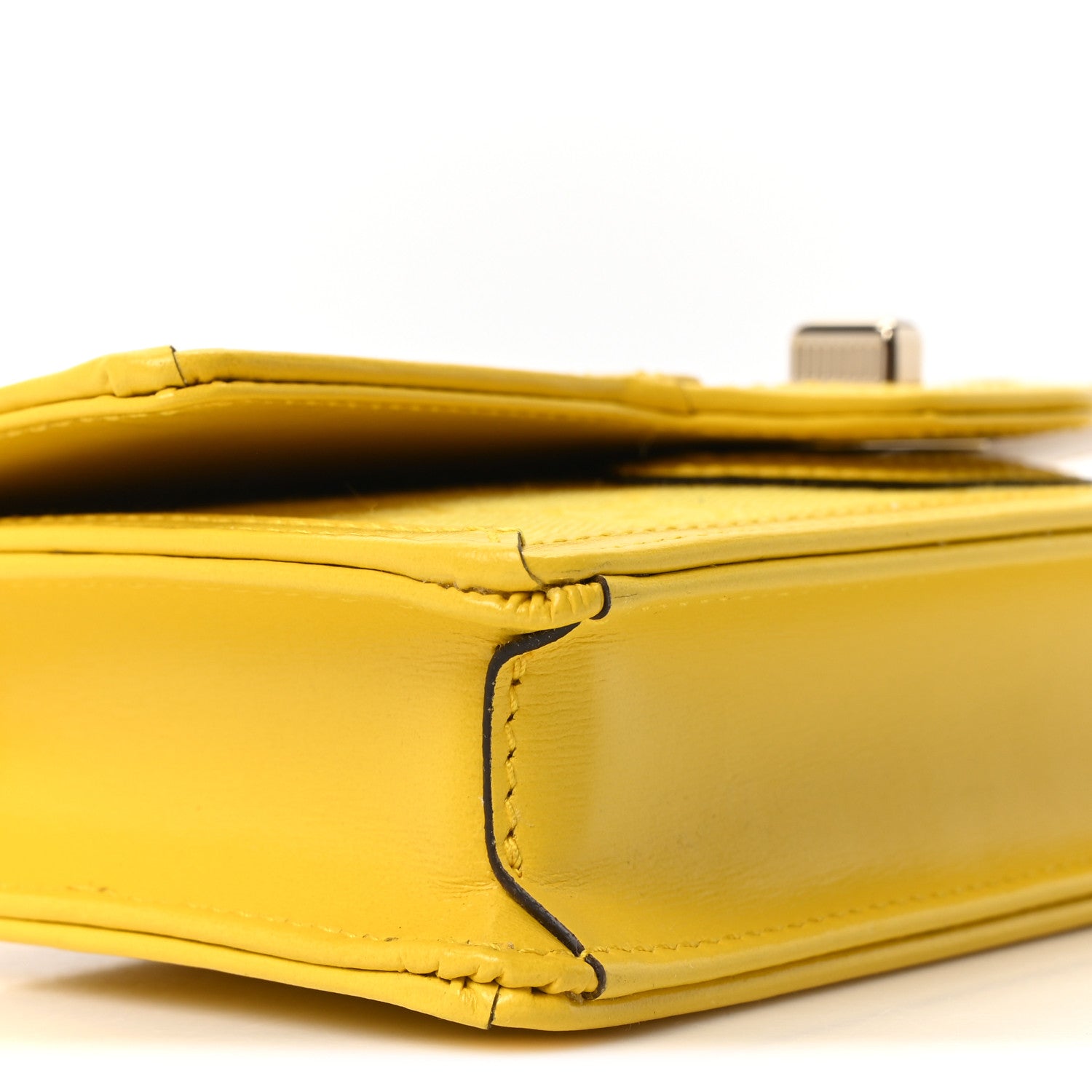 Gucci GG Monogram Scratch Lux Calfskin Mini Luce Shoulder Bag Yellow 9 of 10