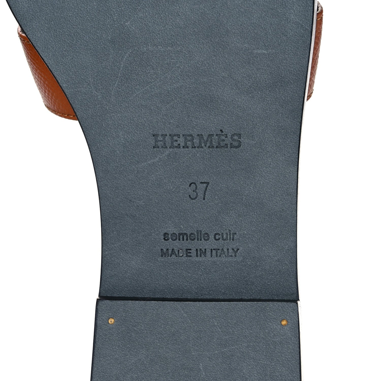 Hermes Epsom Oran Sandals 37 Naturel 6 of 8