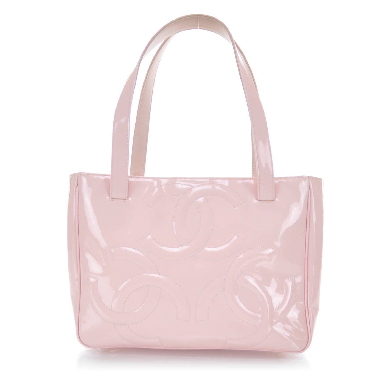 Chanel Patent CC Tote Pink 1 of 9
