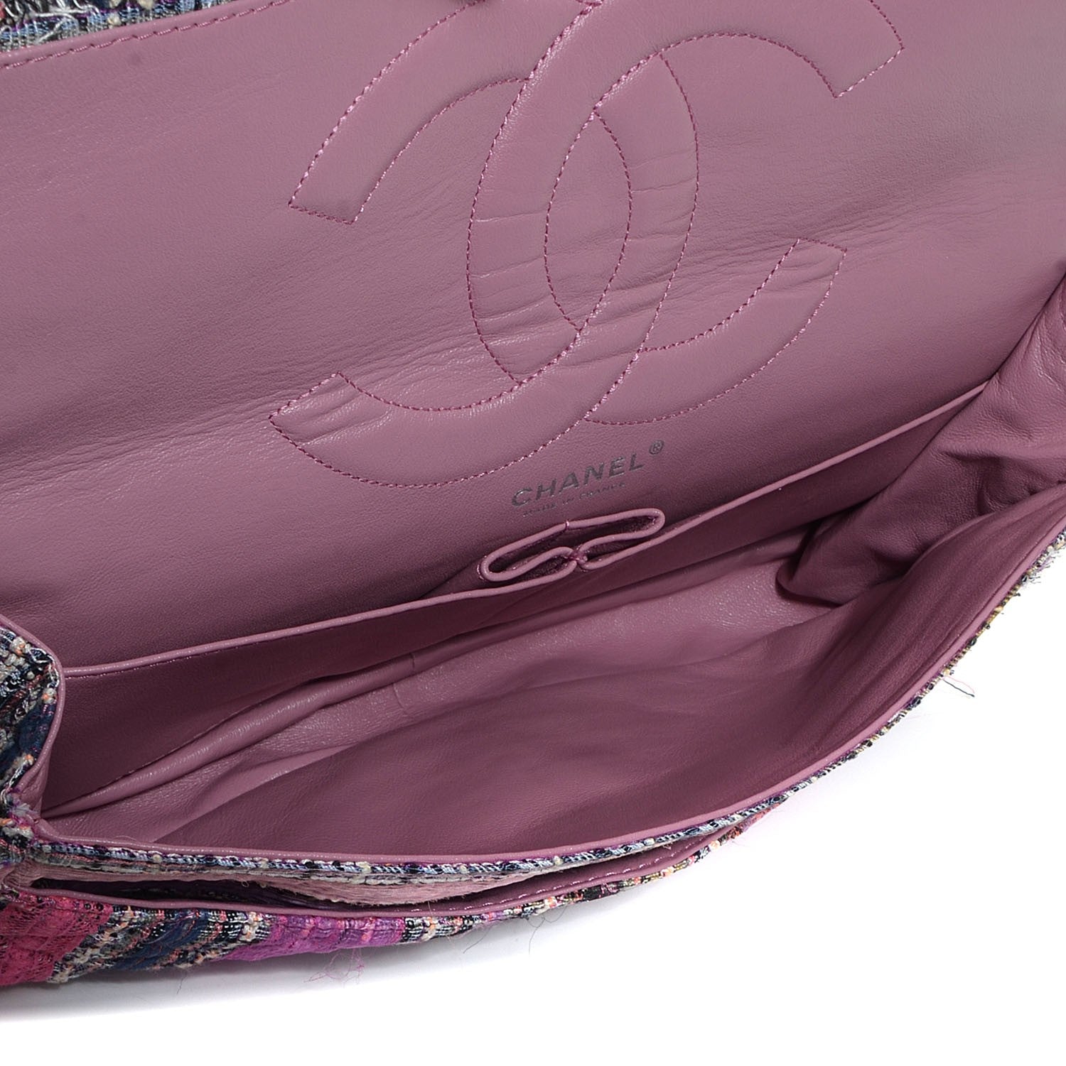 Chanel Tweed Jumbo Double Flap Pink 5 of 8