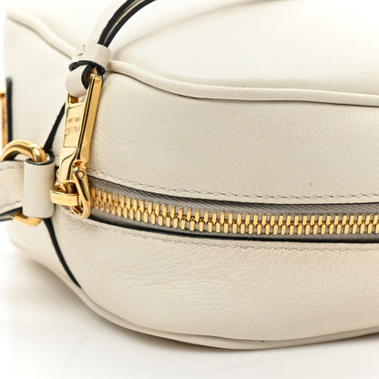 Prada Glace Calfskin Embossed Logo Camera Bag Talco 9 of 10