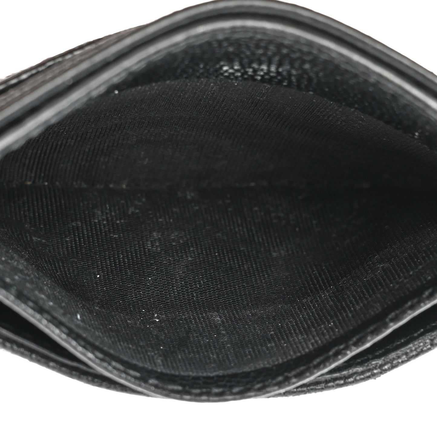Grain De Poudre Matelasse Chevron Monogram Credit Card Case Black