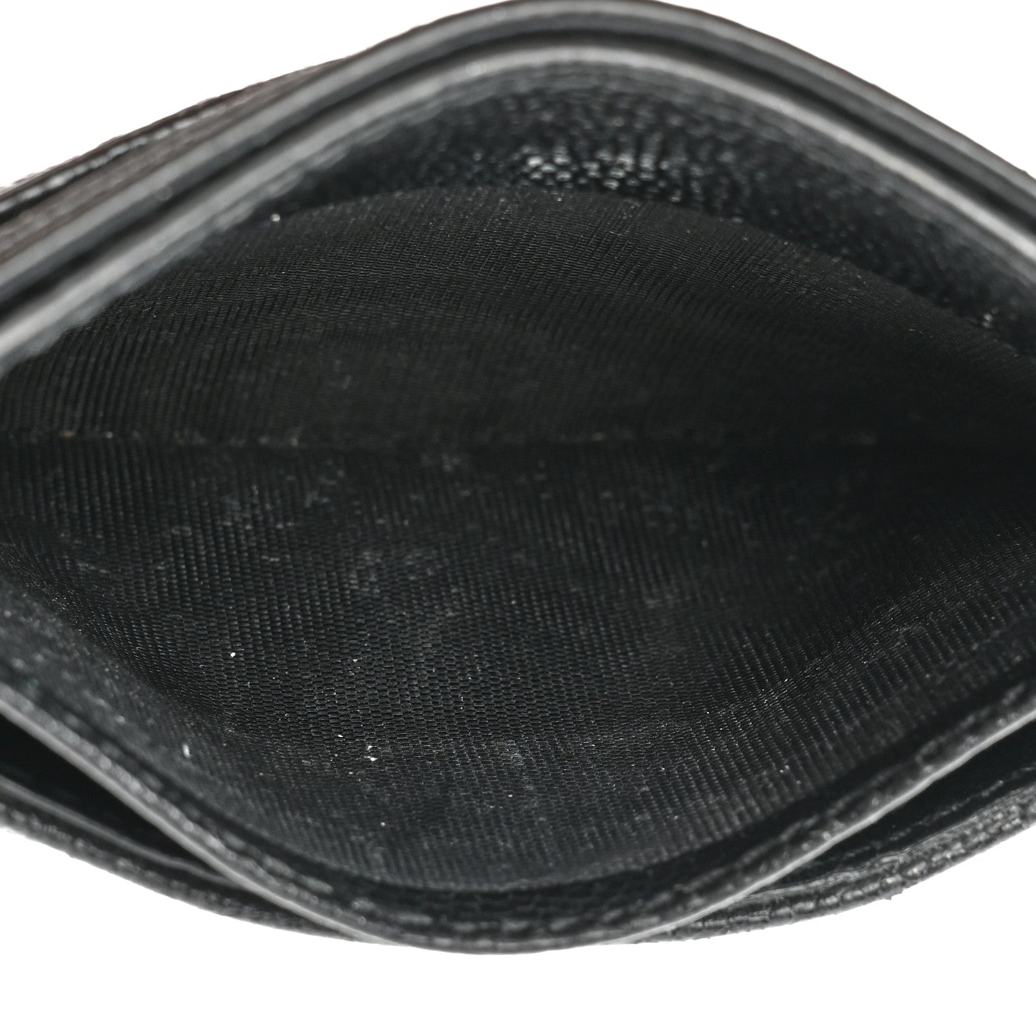 Saint Laurent Grain De Poudre Matelasse Chevron Monogram Credit Card Case Black 7 of 16