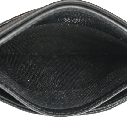 Saint Laurent Grain De Poudre Matelasse Chevron Monogram Credit Card Case Black 7 of 16