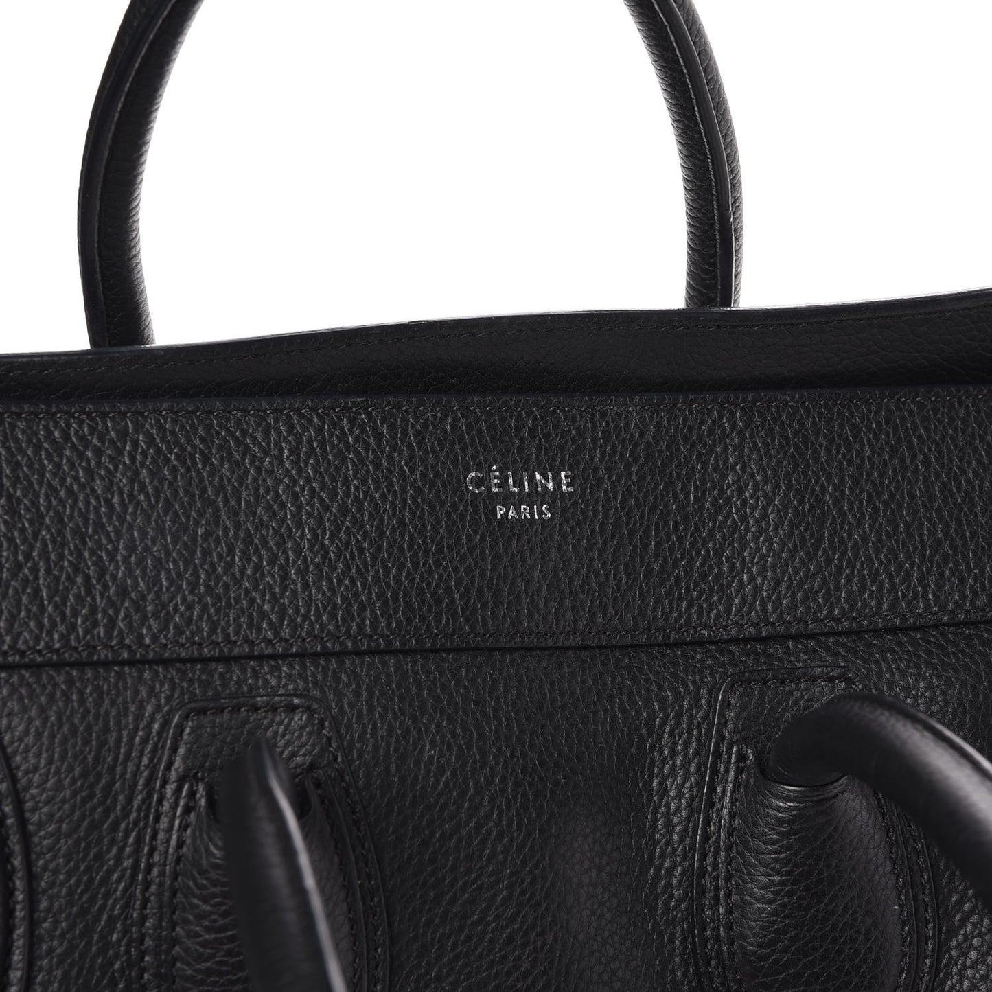Drummed Calfskin Mini Luggage Black