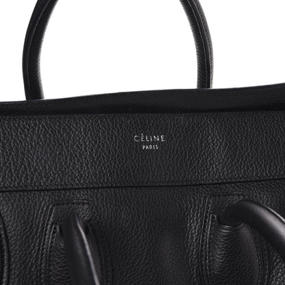 Celine Drummed Calfskin Mini Luggage Black 6 of 20