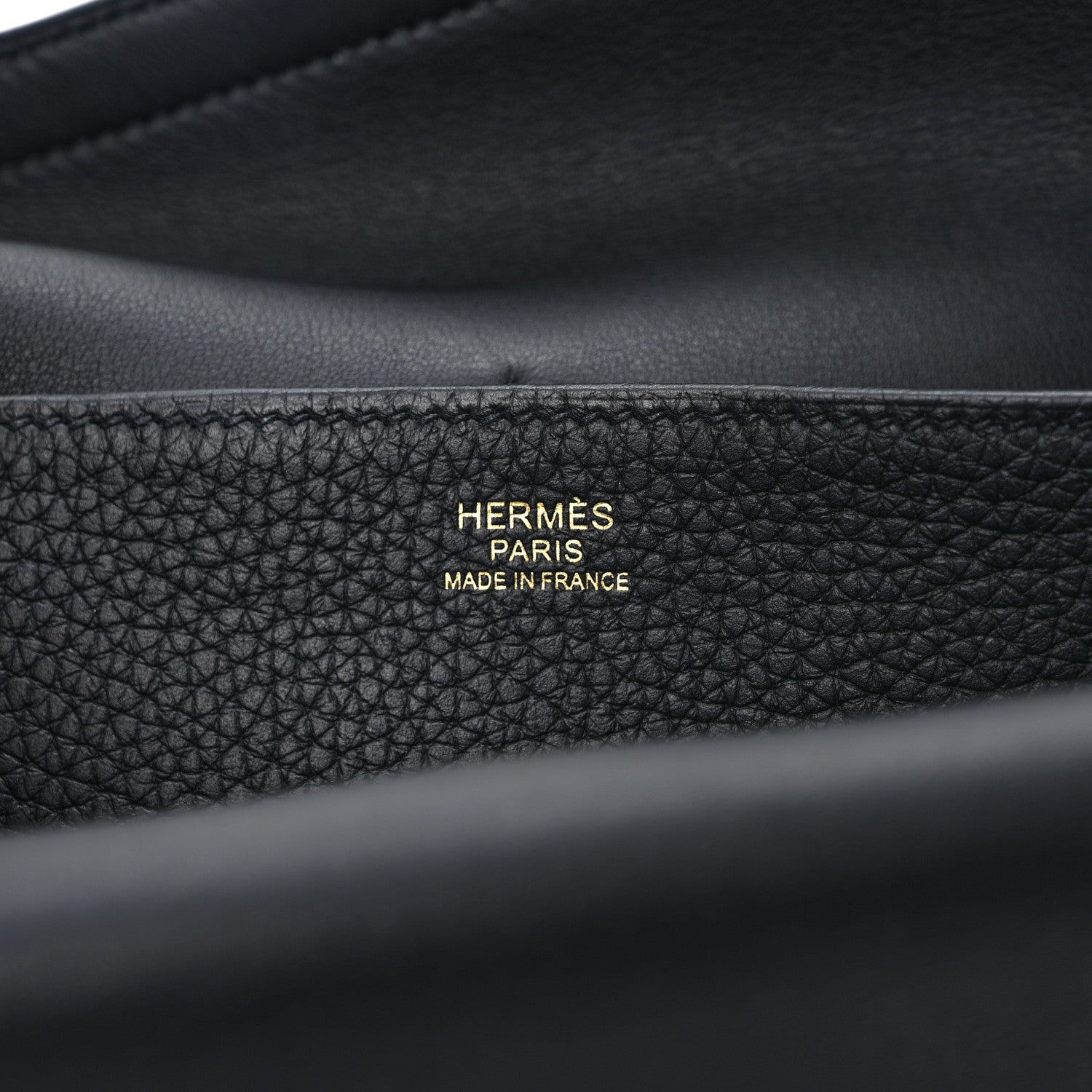 Hermes Taurillon Clemence Halzan 25 Black 5 of 8