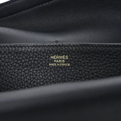 Hermes Taurillon Clemence Halzan 25 Black 5 of 8
