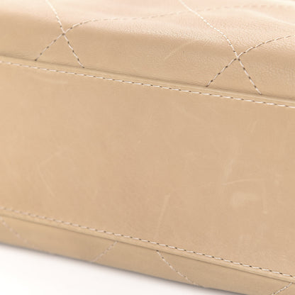 Chanel Washed Calfskin Quilted Large Hamptons Flap Bag Dark Beige 10 of 11