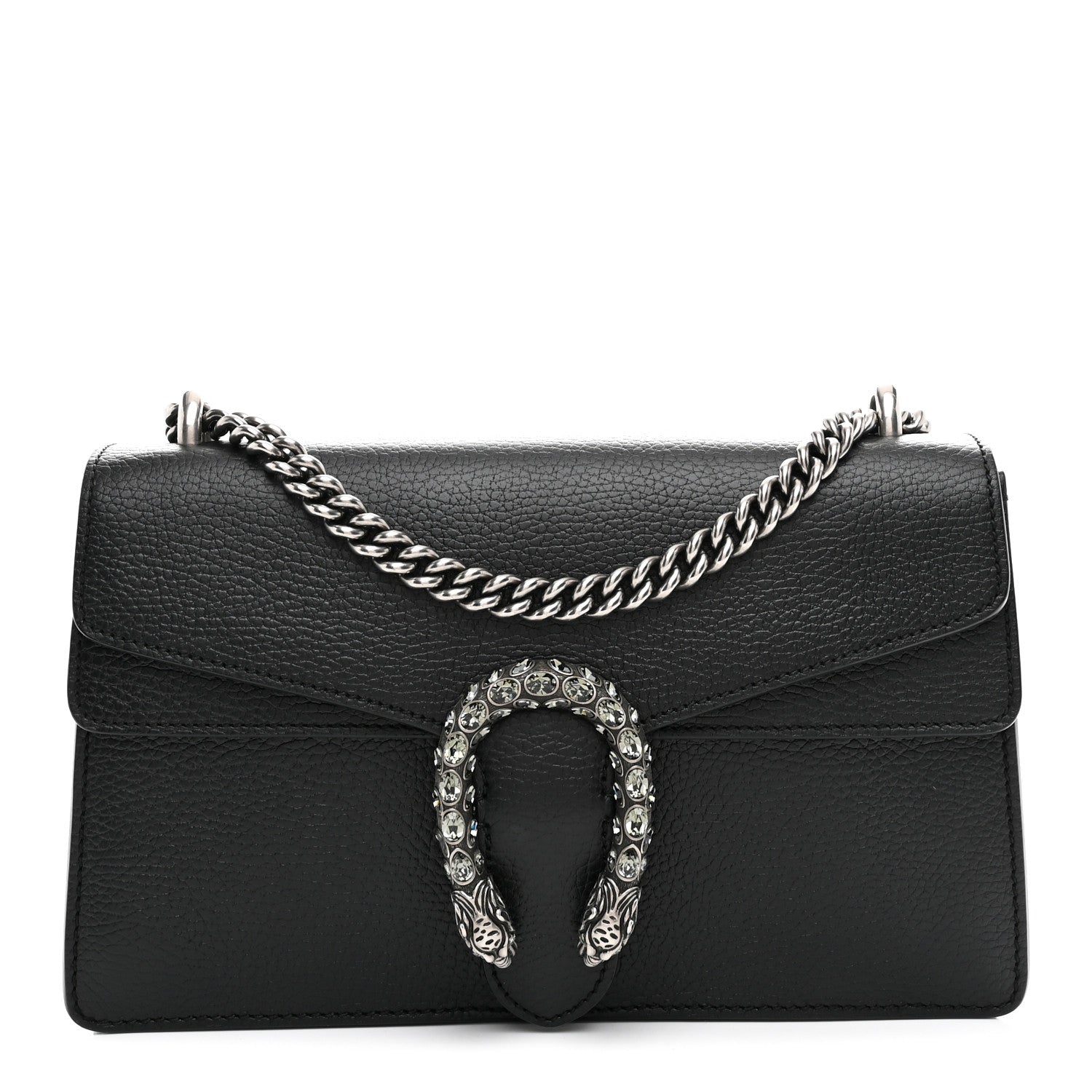 Gucci Pebbled Calfskin Small Dionysus Shoulder Bag Black 1 of 10