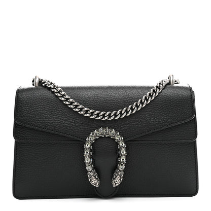 Gucci Pebbled Calfskin Small Dionysus Shoulder Bag Black 1 of 10