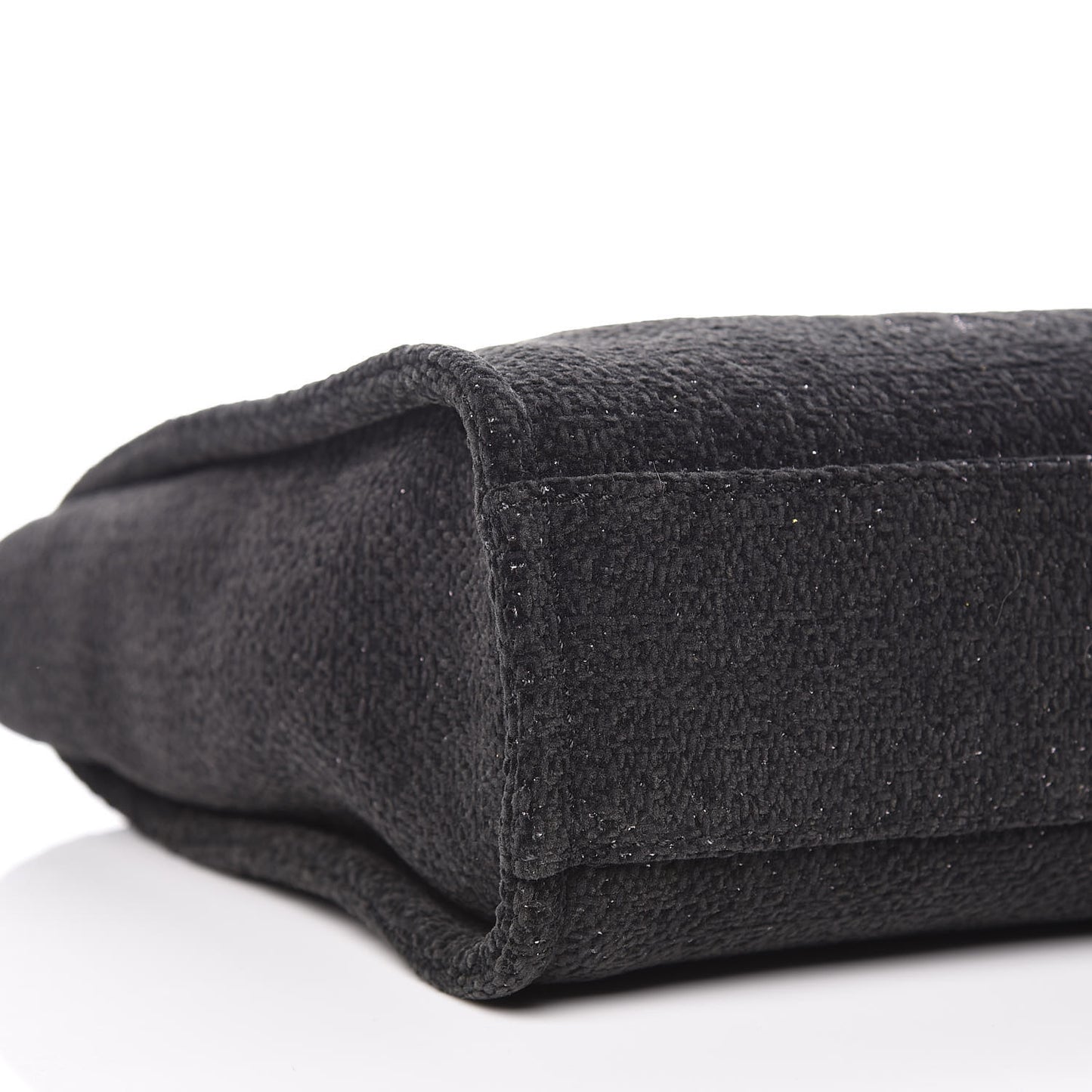 Lurex Boucle Mini Deauville Tote Black