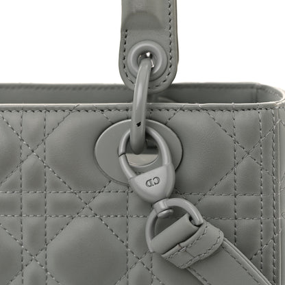 Christian Dior Ultra Matte Calfskin Cannage Medium Lady Dior Grey Stone 11 of 14
