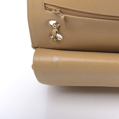 Chanel Caviar Quilted Medium Double Flap Beige 11 of 13