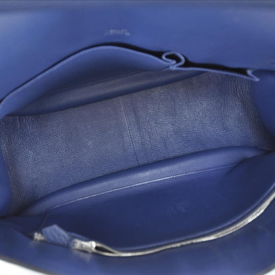 Hermes Taurillon Clemence Jypsiere 37 Bleu de Malte 7 of 9