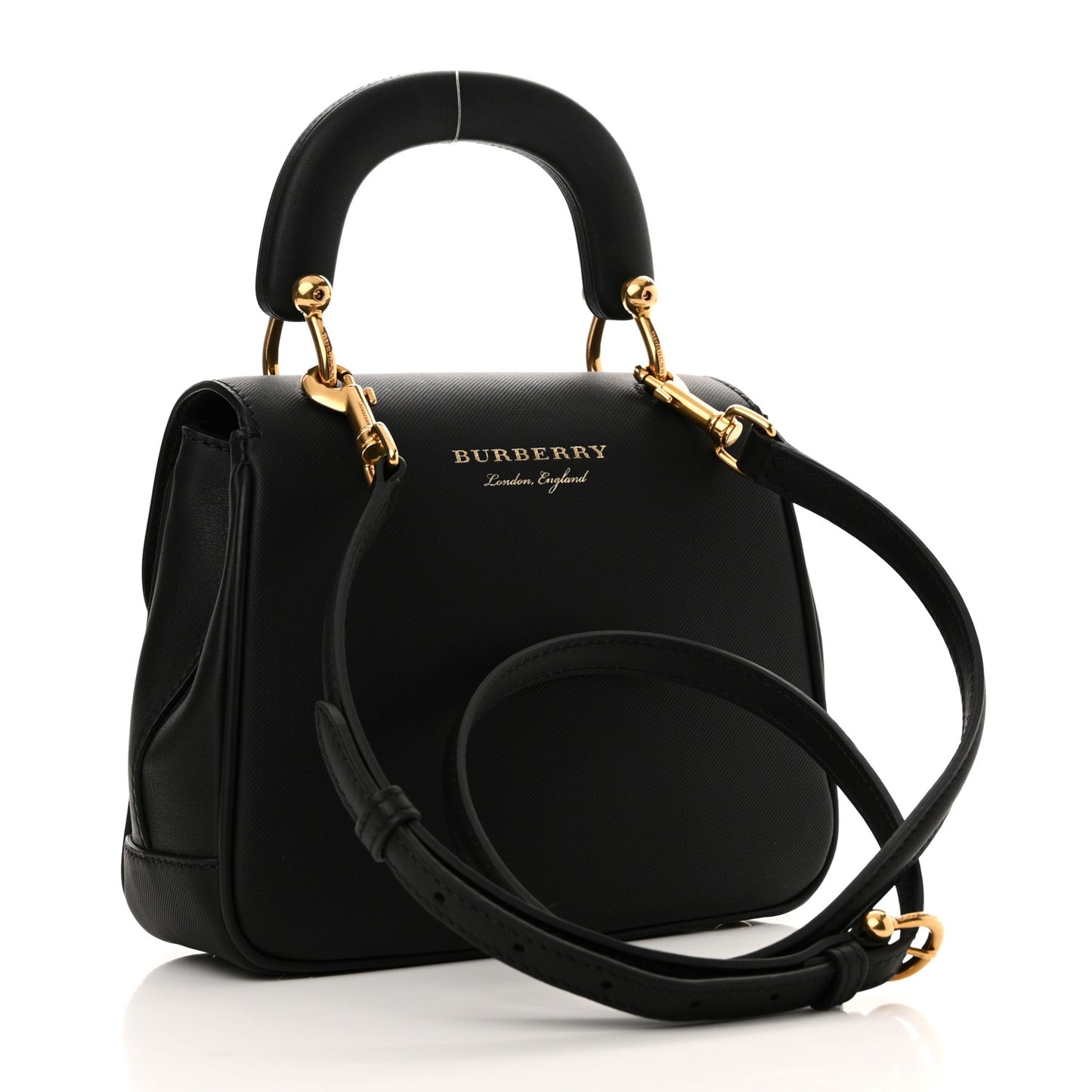 Trench Calfskin Small DK88 Top Handle Bag Black