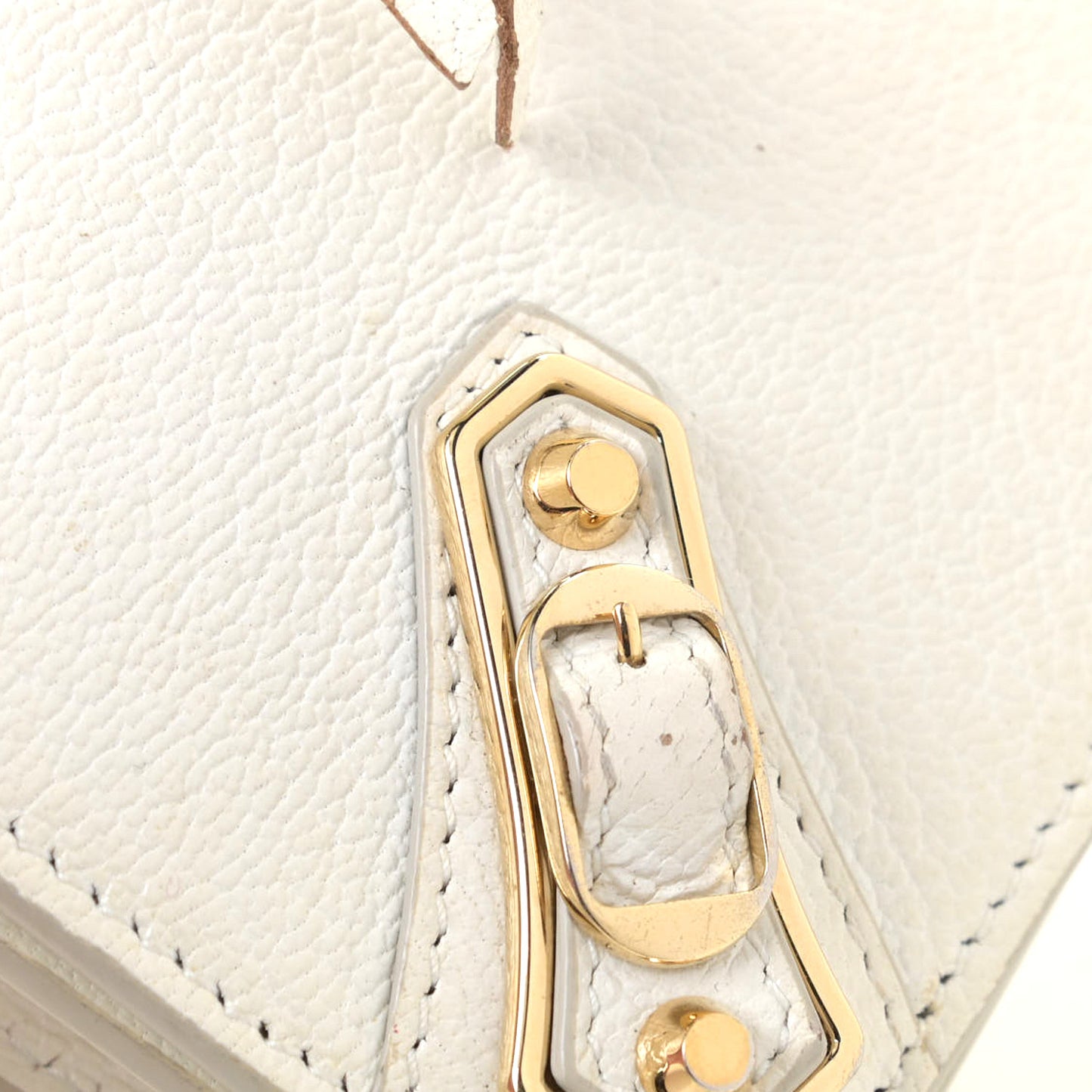 Agneau Gold Metallic Edge Hardware Wallet On Chain White