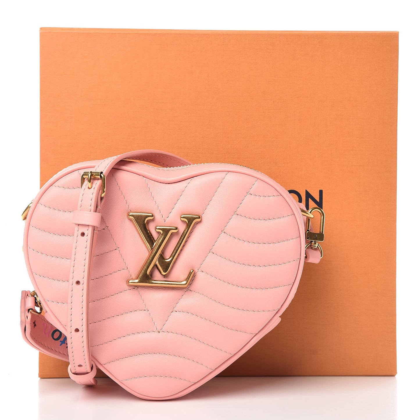 Calfskin New Wave Heart Bag Rose Pomettes