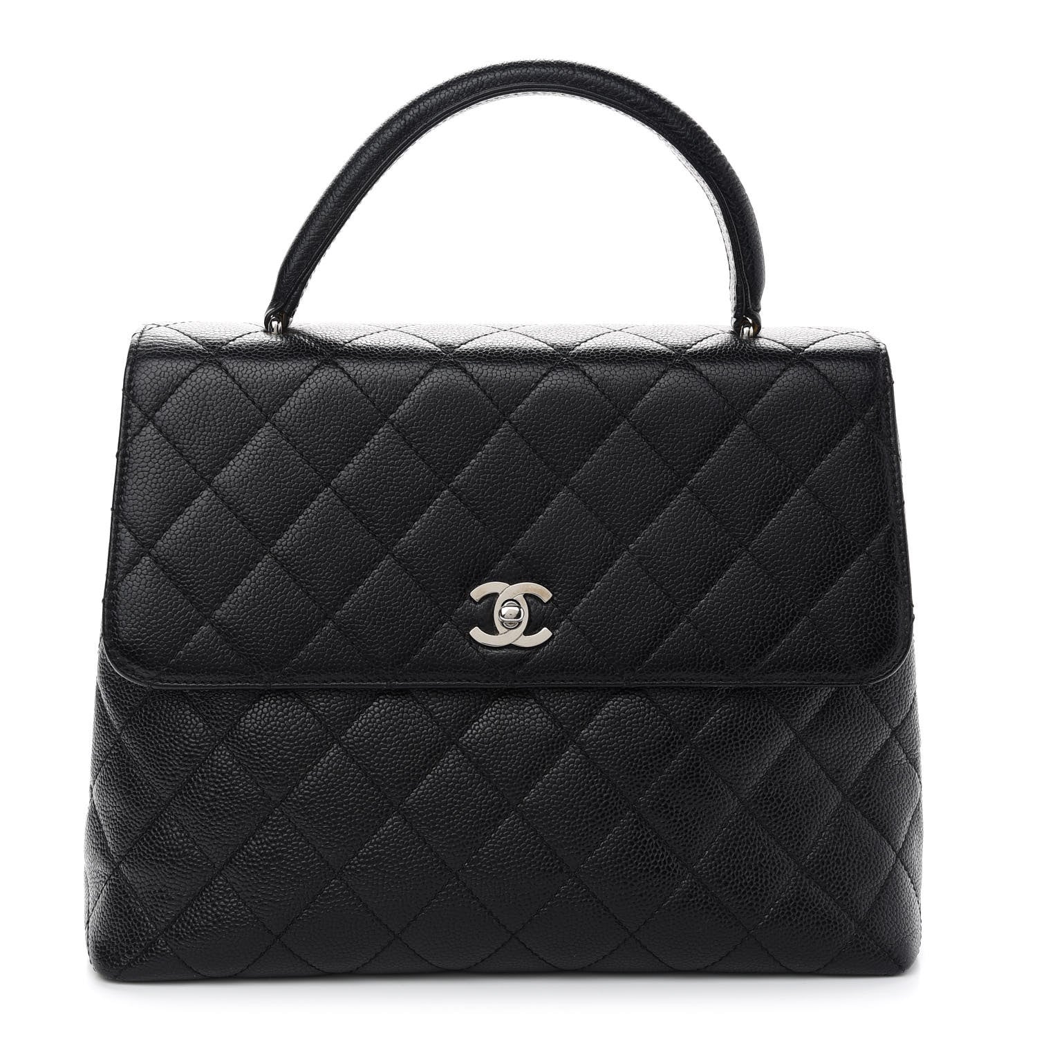 Chanel Caviar Quilted Jumbo Kelly Flap Black 1 of 11