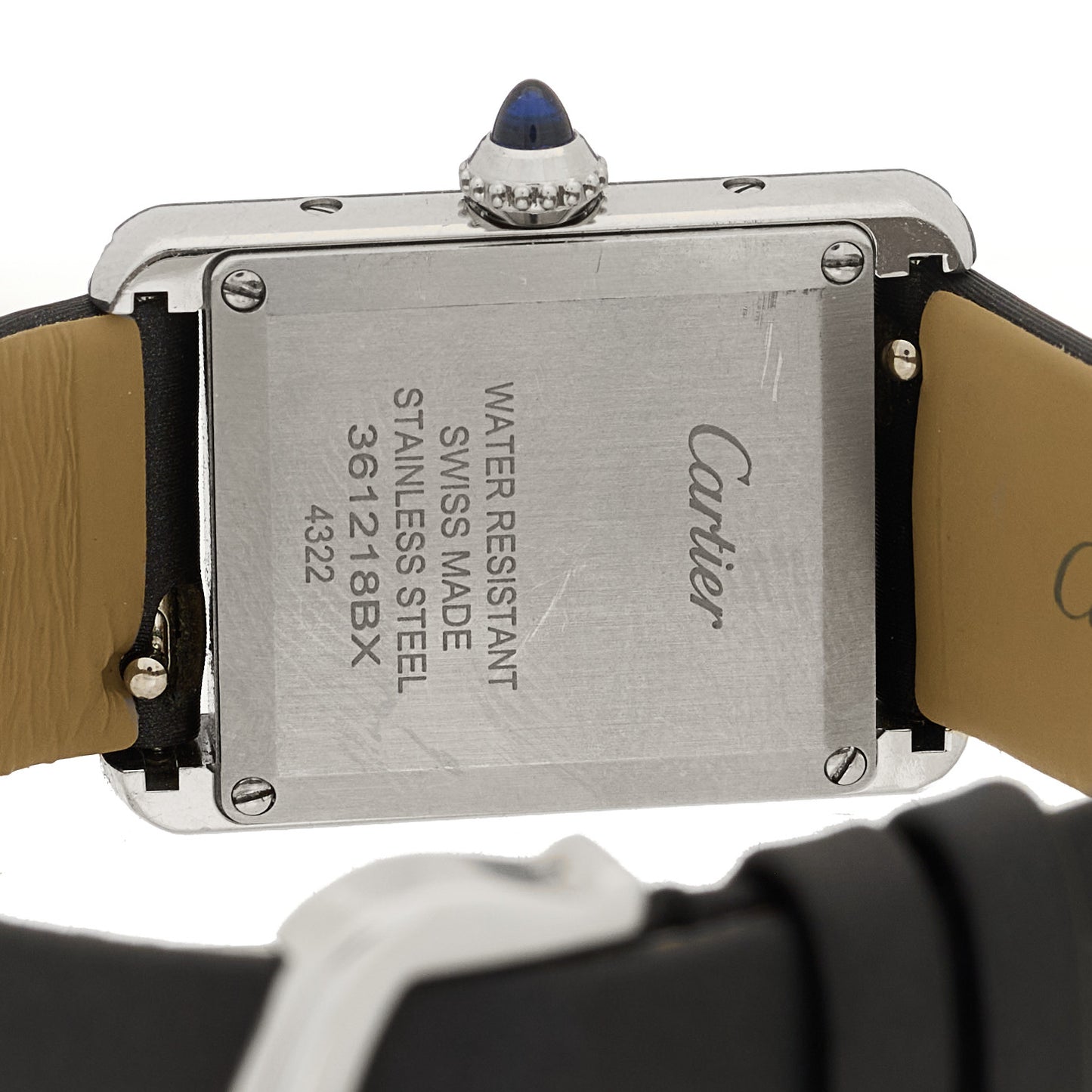 Stainless Steel Satin Diamond 22mm Must de Cartier Tank Quartz Watch