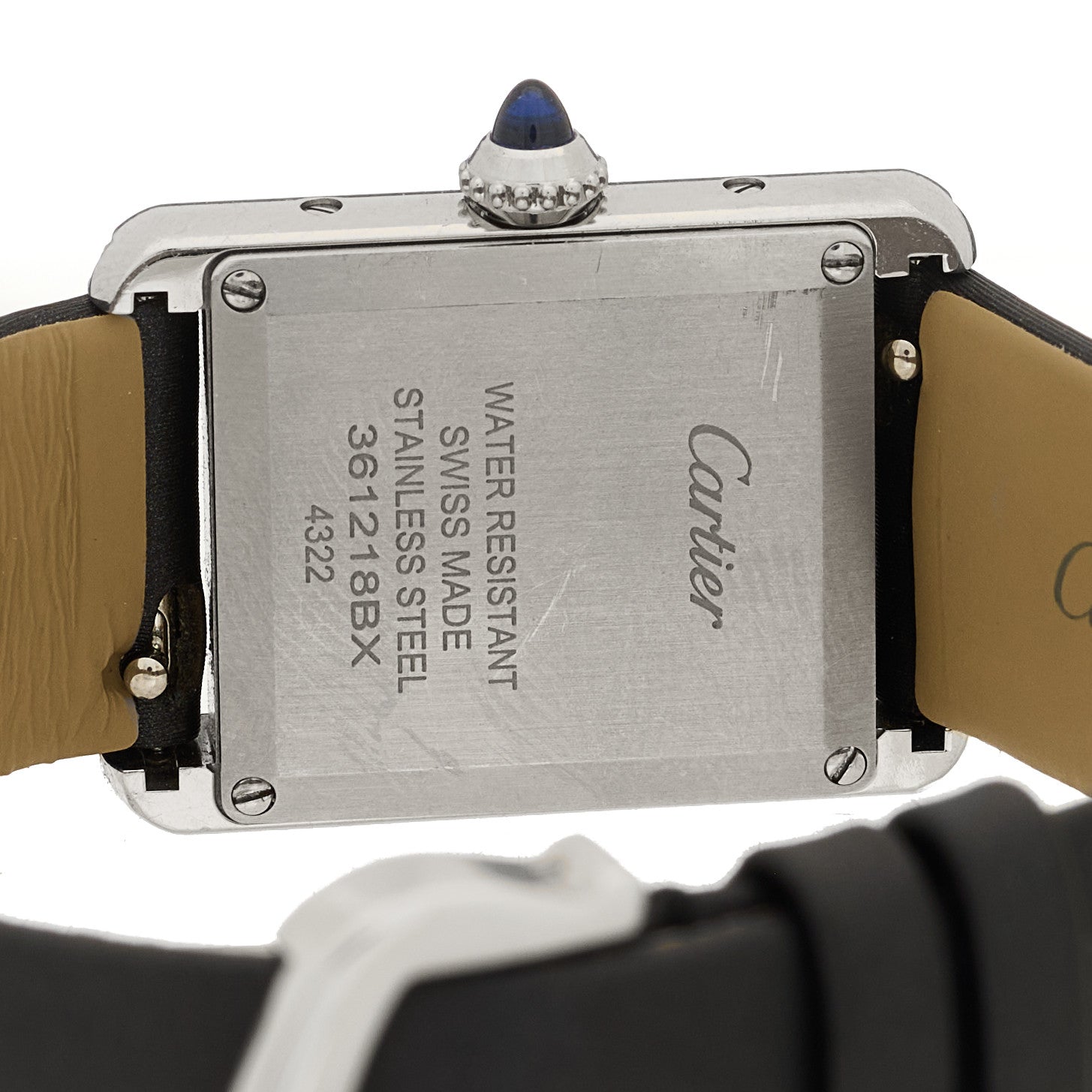 Cartier Stainless Steel Satin Diamond 22mm Must de Cartier Tank Quartz Watch 4 of 5