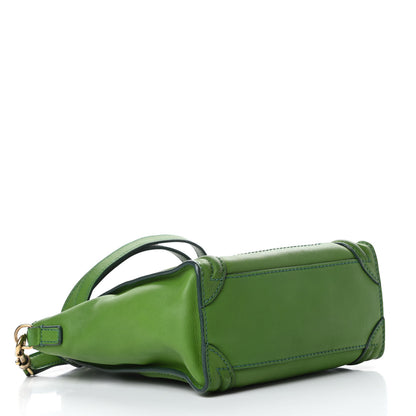 Celine Smooth Calfskin Nano Luggage Grass Green 4 of 15
