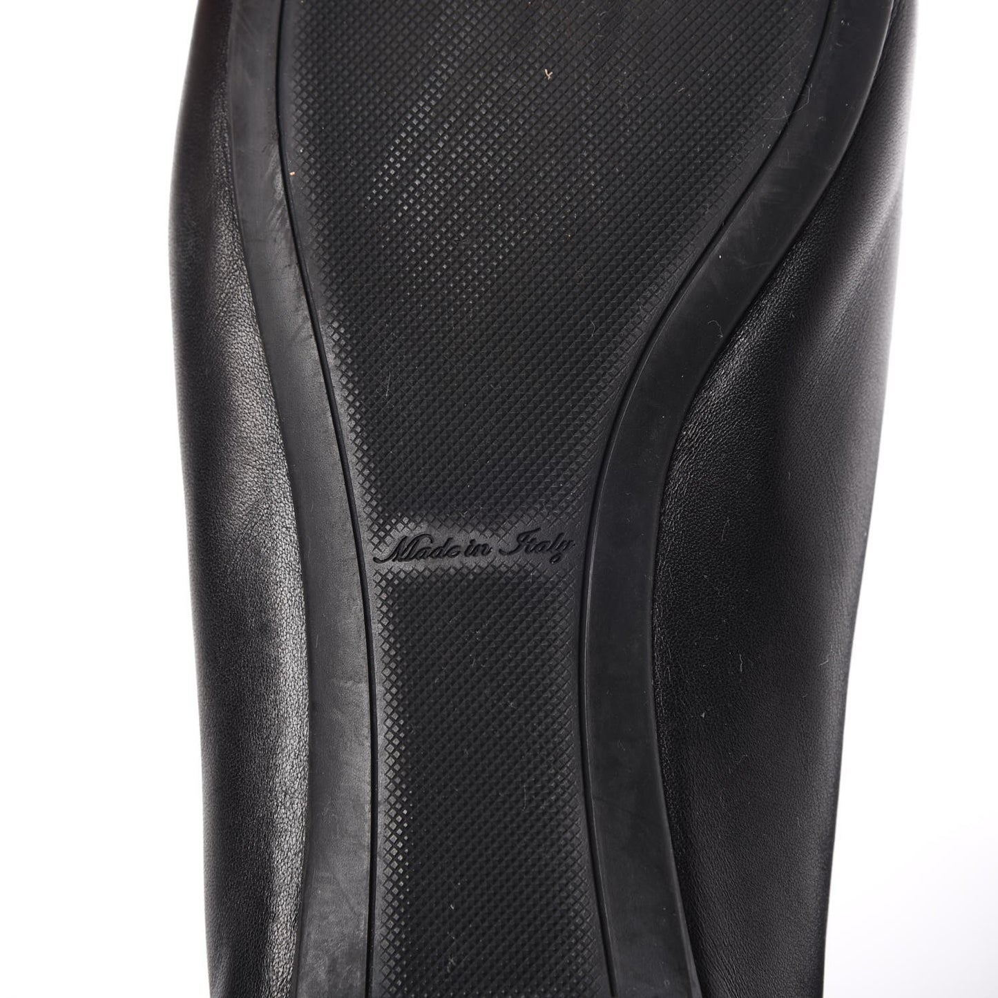 Calfskin Patent Bow Ballet Flats 36.5 Black