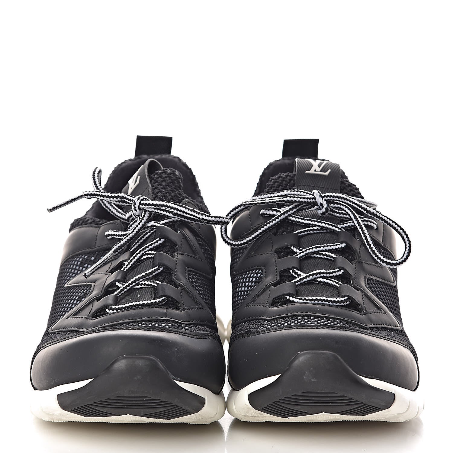 Louis Vuitton Technical Nylon Monogram Rubber Aftergame Sneakers 37.5 Black 2 of 14