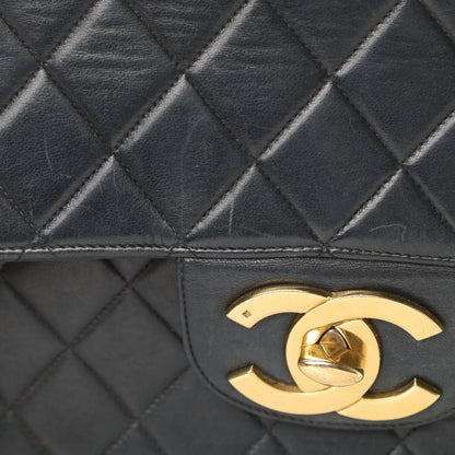 Chanel Lambskin Quilted XL Jumbo Single Flap Black 16 of 19