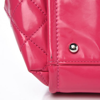 Chanel Vinyl Lipstick Ligne Accordion Tote Pink 11 of 11