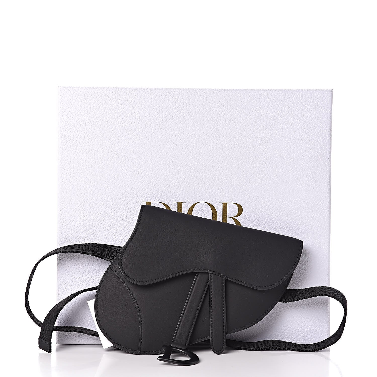 Christian Dior Ultra Matte Calfskin Saddle Belt Bag Black 10 of 10