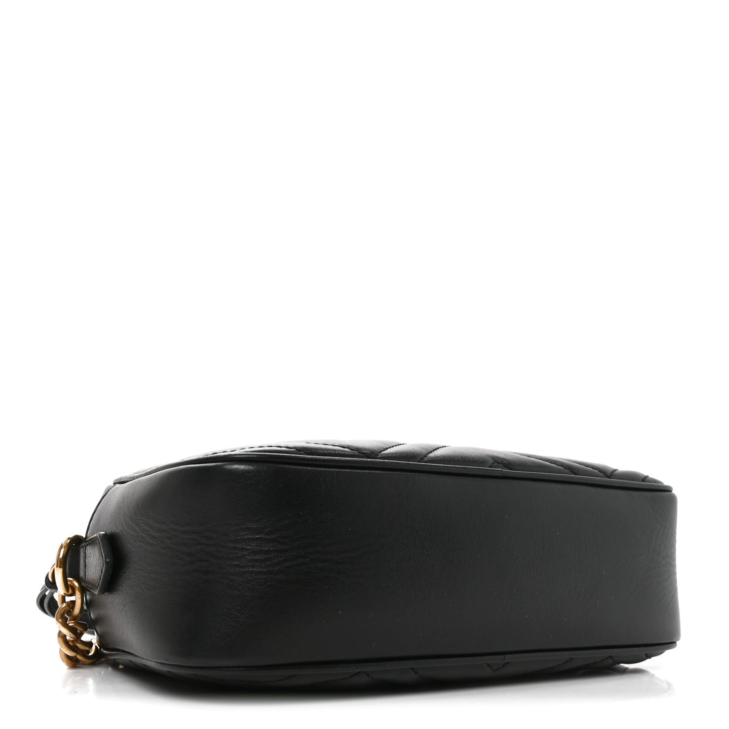 Calfskin Matelasse Small GG Marmont Chain Shoulder Bag Black