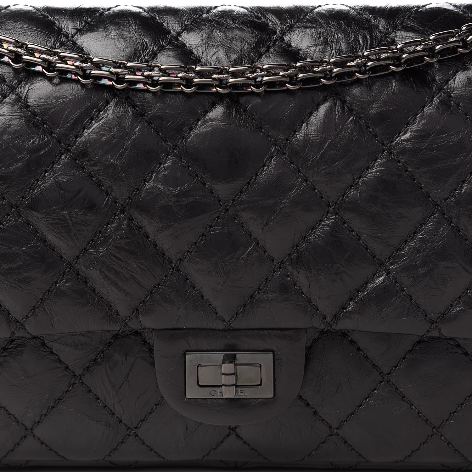 Chanel Aged Calfskin Quilted 2.55 Reissue 226 Flap So Black 10 of 11