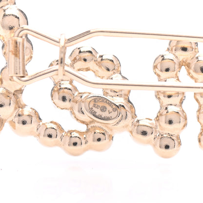 Chanel Metal Glass Swirling Pearls Hair Clip Gold 3 of 4