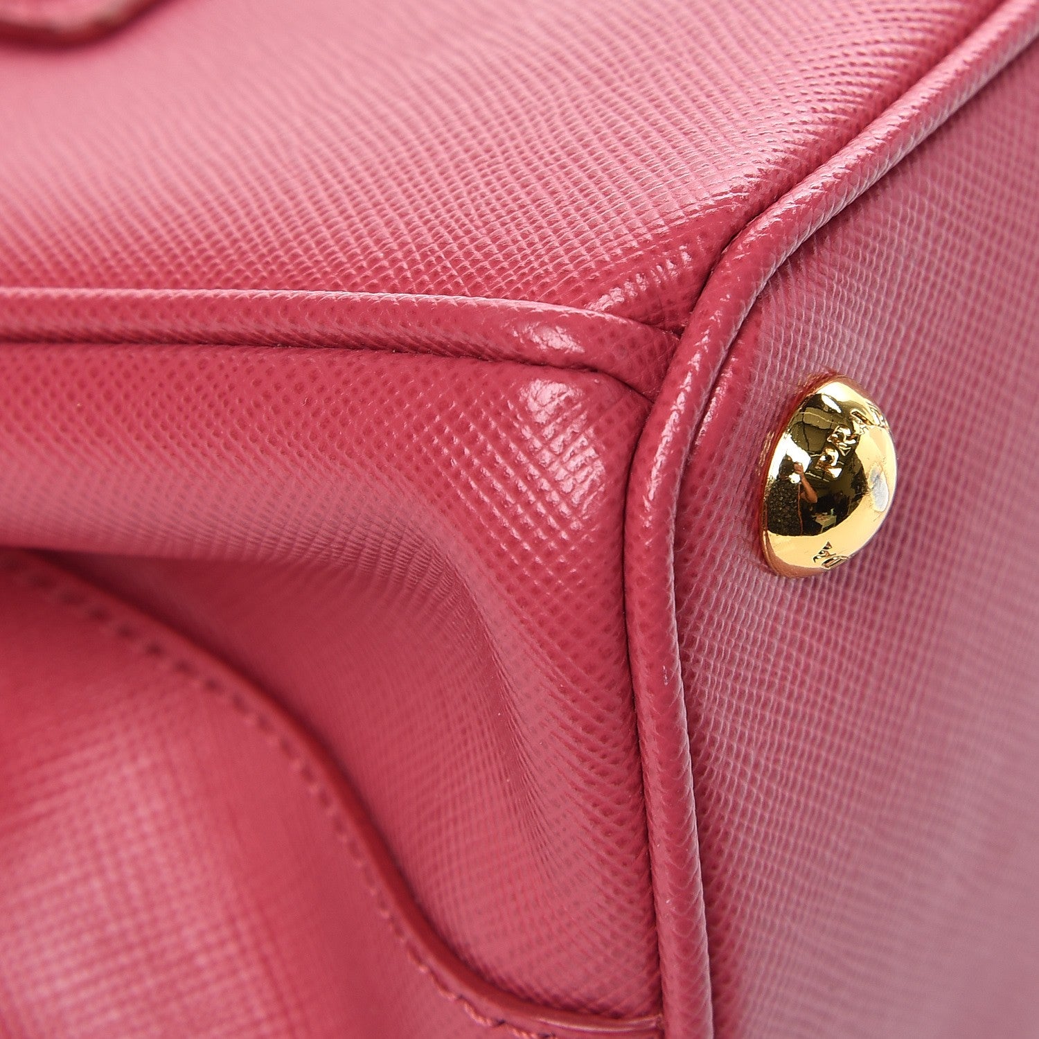 Prada Saffiano Mini Galleria Double Zip Tote Peonia 10 of 13
