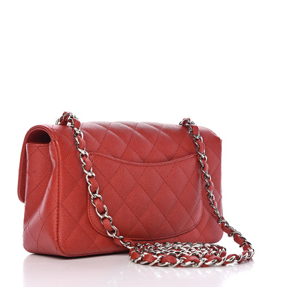 Chanel Caviar Quilted Mini Rectangular Flap Red 3 of 10