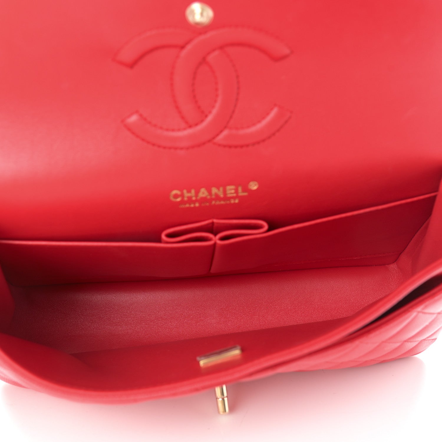Chanel Caviar Quilted Medium Double Flap Red 5 of 9