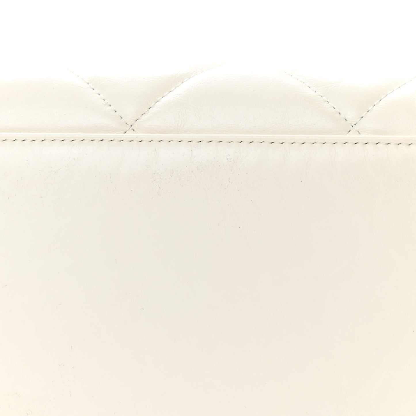 Calfskin Quilted Small CC Bowling Bag White