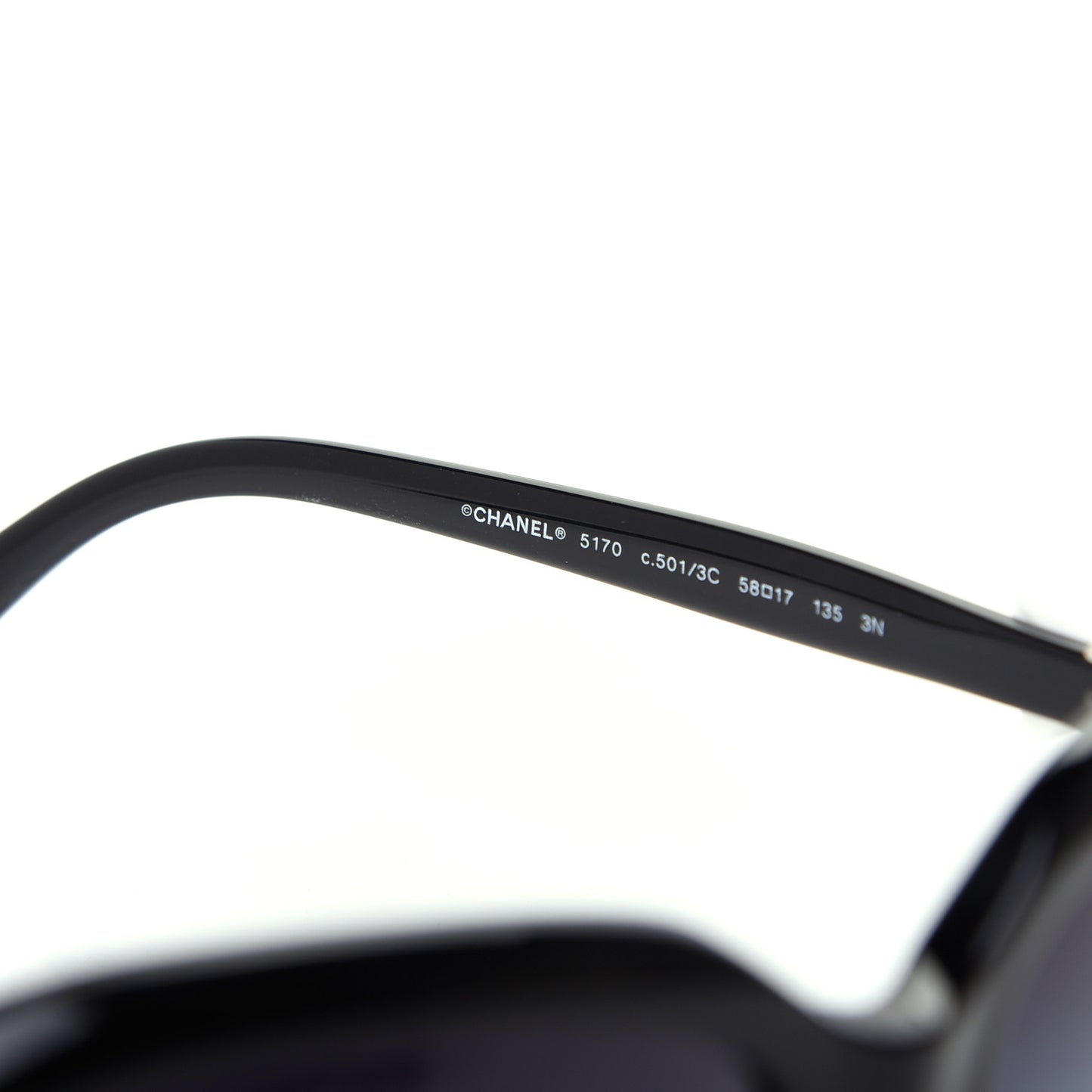 Acetate CC Bow Sunglasses 5171 Black White