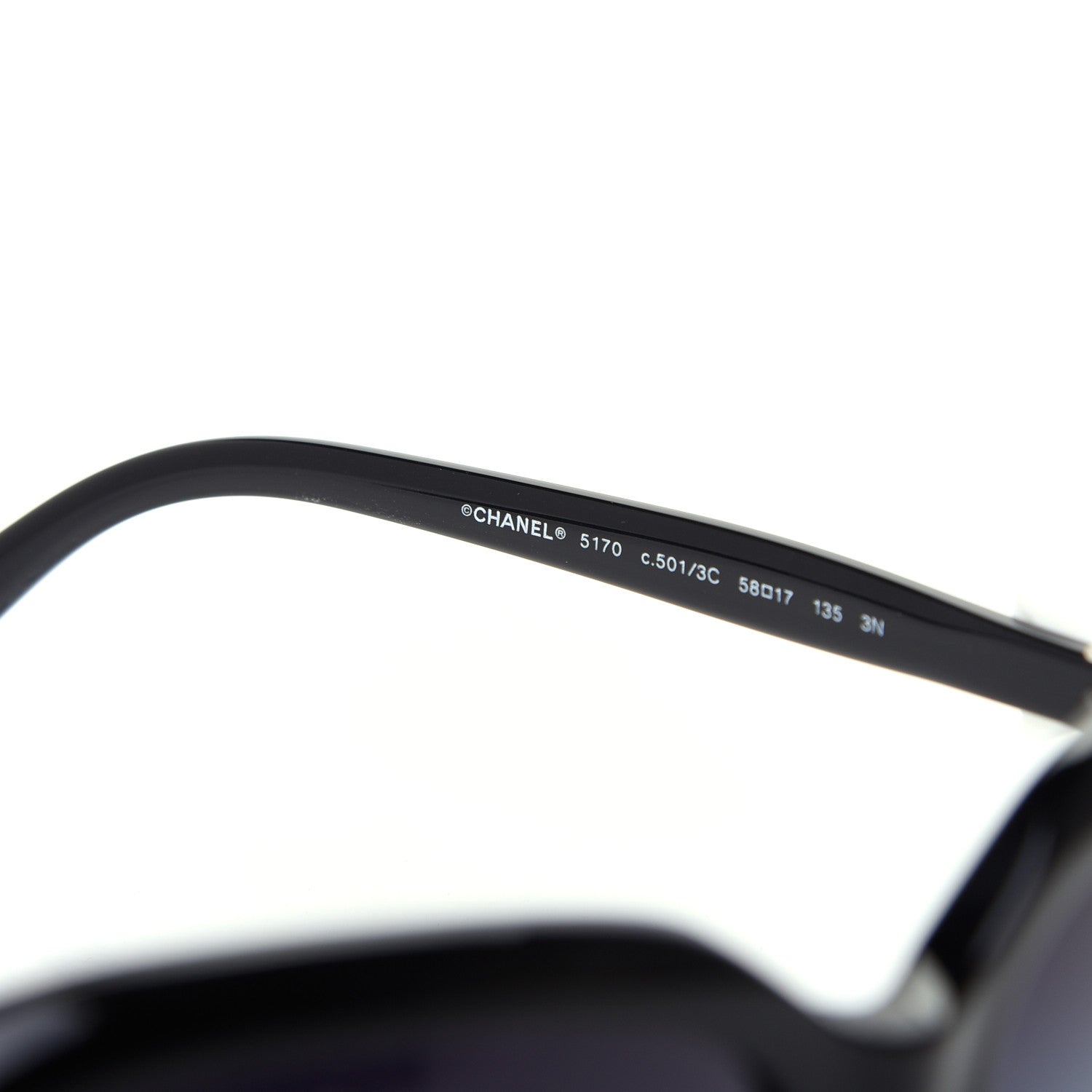 Chanel Acetate CC Bow Sunglasses 5171 Black White 5 of 8